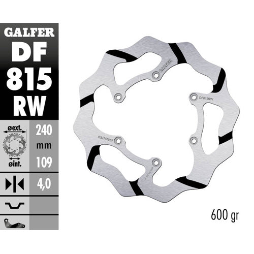 Disco freno posteriore Galfer Race Beta RR 480 15-25