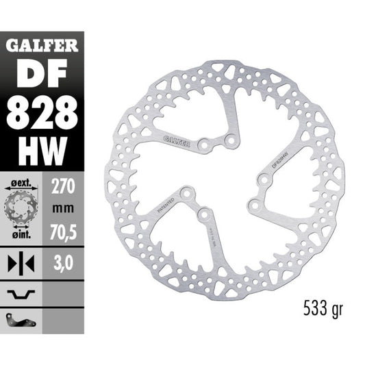 DISCO FRENO GALFER SHARK TM EN/MX 125 (04-25) ANTERIORE
