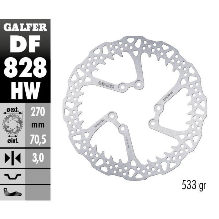 DISCO FRENO GALFER SHARK TM EN/MX 300 (04-25) ANTERIORE