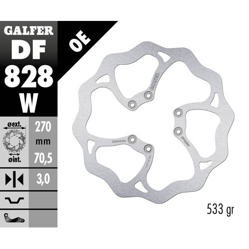 DISCO FRENO GALFER WAVE TM EN/MX 450 F (04-25) ANTERIORE