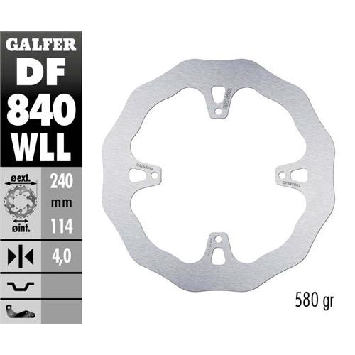 DISCO FRENO GALFER WAVE TM EN/MX 300 (15-25) POSTERIORE PIENO