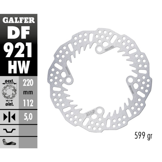 Disco freno posteriore Galfer Shark Sherco 450 SEF-R 15-25 - 5 mm