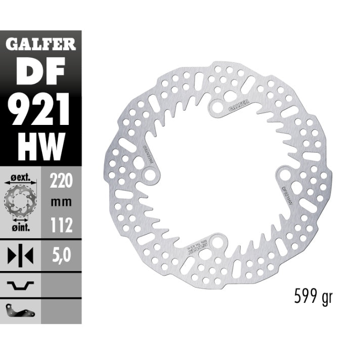Disco freno posteriore Galfer Shark Sherco 300 SE-R 14-25 - 5 mm