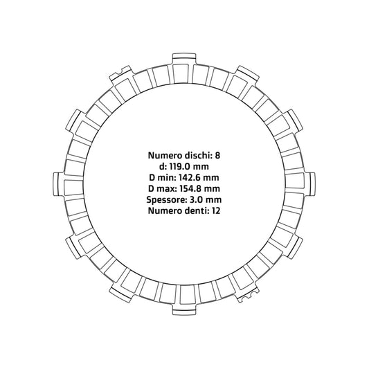 DISCHI FRIZIONE NRTEAM FANTIC 300 XE 24-25 - SERIE GUARNITI