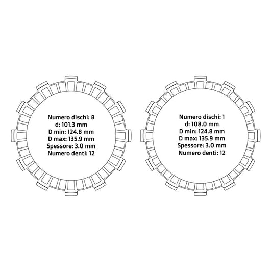 Dischi frizione guarniti NRTeam Honda CRF 250X 04-17