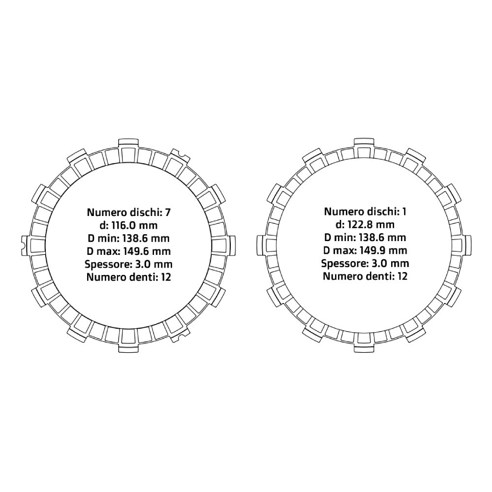 Dischi frizione guarniti NRTeam Honda CRF 450R 21-25
