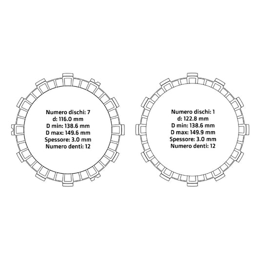 Dischi frizione guarniti NRTeam Honda CRF 450R 21-25