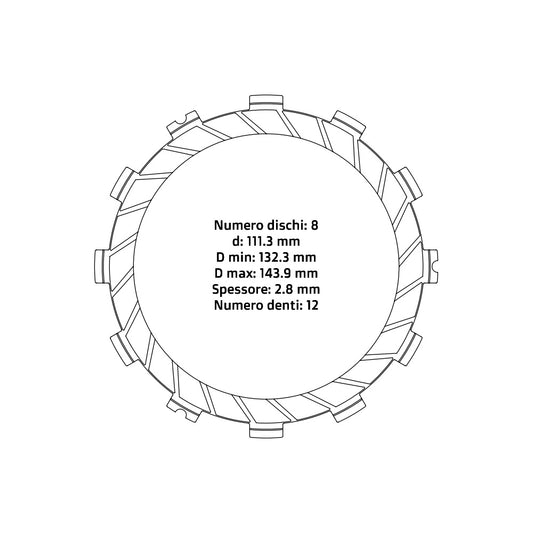 Dischi frizione guarniti NRTeam FANTIC  250 XEF 21-25