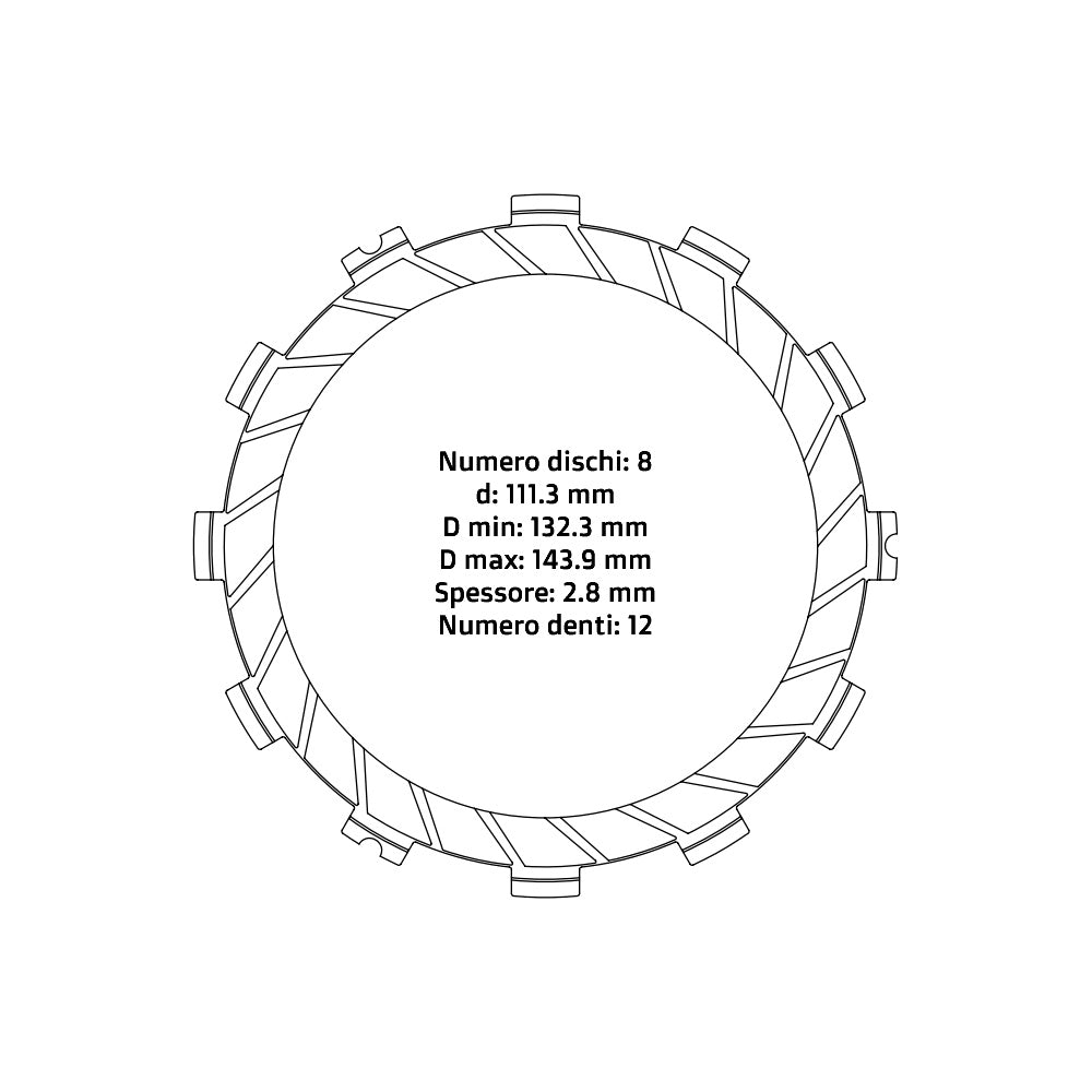 DISCHI FRIZIONE NRTEAM BETA XTRAINER 300 18-25 - SERIE GUARNITI