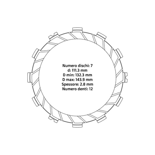Dischi frizione guarniti NRTeam Kawasaki KX 125 97-08