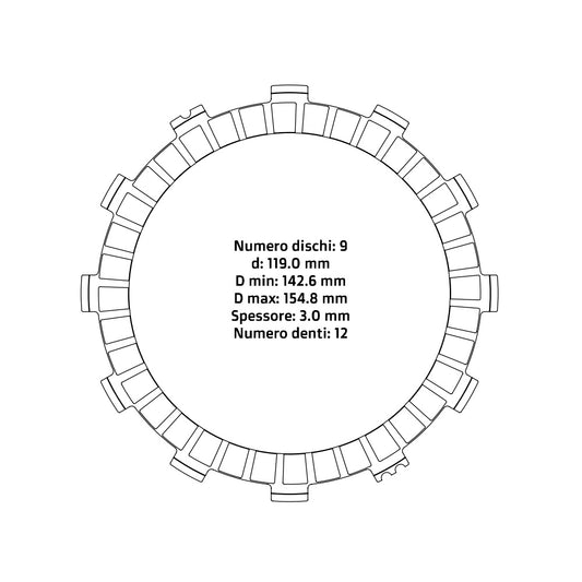 Dischi frizione guarniti NRTeam FANTIC  450 XEF 22-25