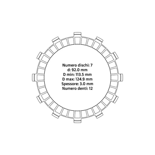 Dischi frizione guarniti NRTeam Husqvarna TC 85 14-17