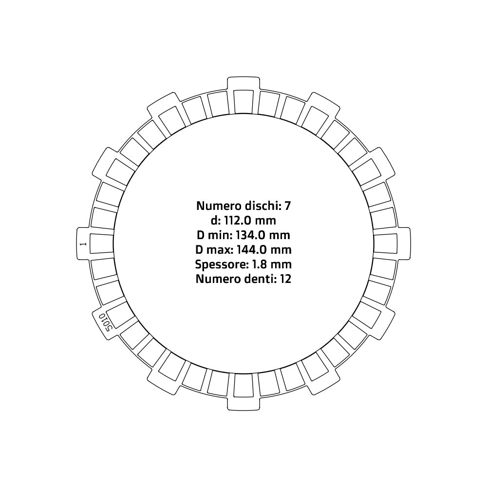Dischi frizione guarniti NRTeam Ktm EXC-F 250 04-06  - 1,8 mm