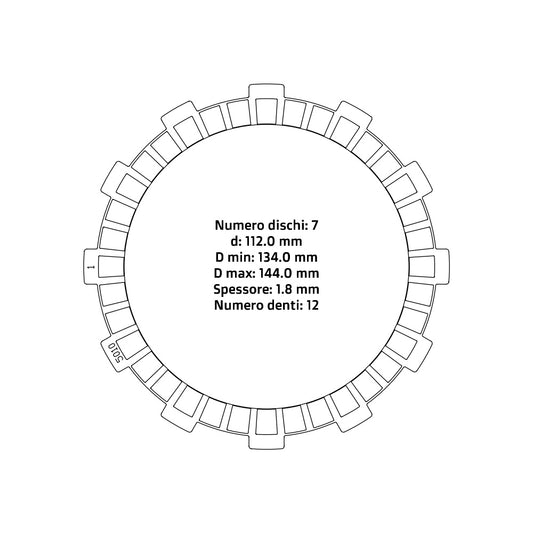 Dischi frizione guarniti NRTeam Husaberg FE 450 04-08  - 1,8 mm