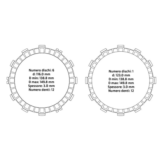 Dischi frizione guarniti NRTeam Honda CRF 450R 17-20