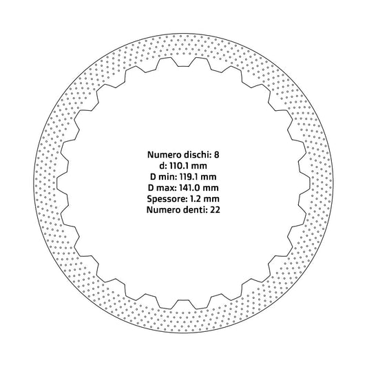 Dischi frizione guarniti NRTeam Ktm EXC 250 98-12 - Serie acciaio
