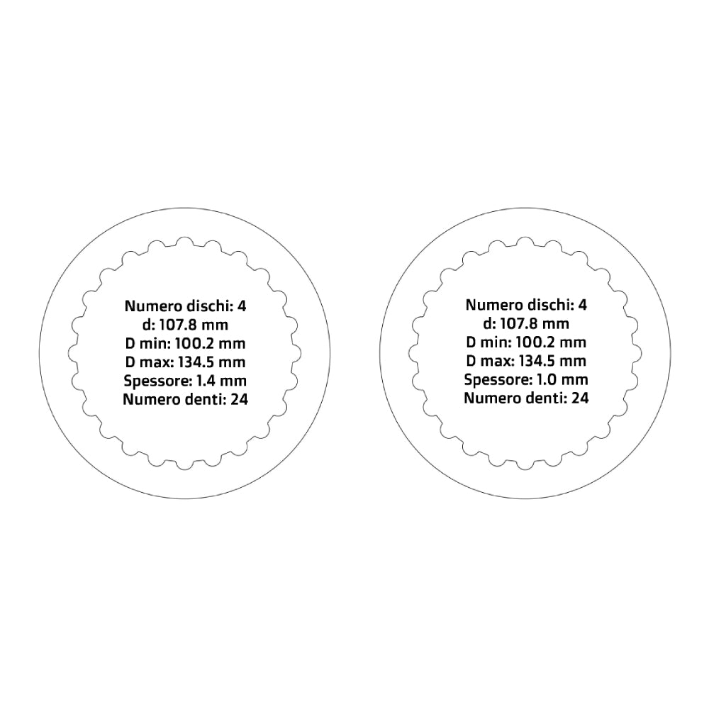 Dischi frizione guarniti NRTeam Ktm EXC-F 450 06-07 - Serie acciaio