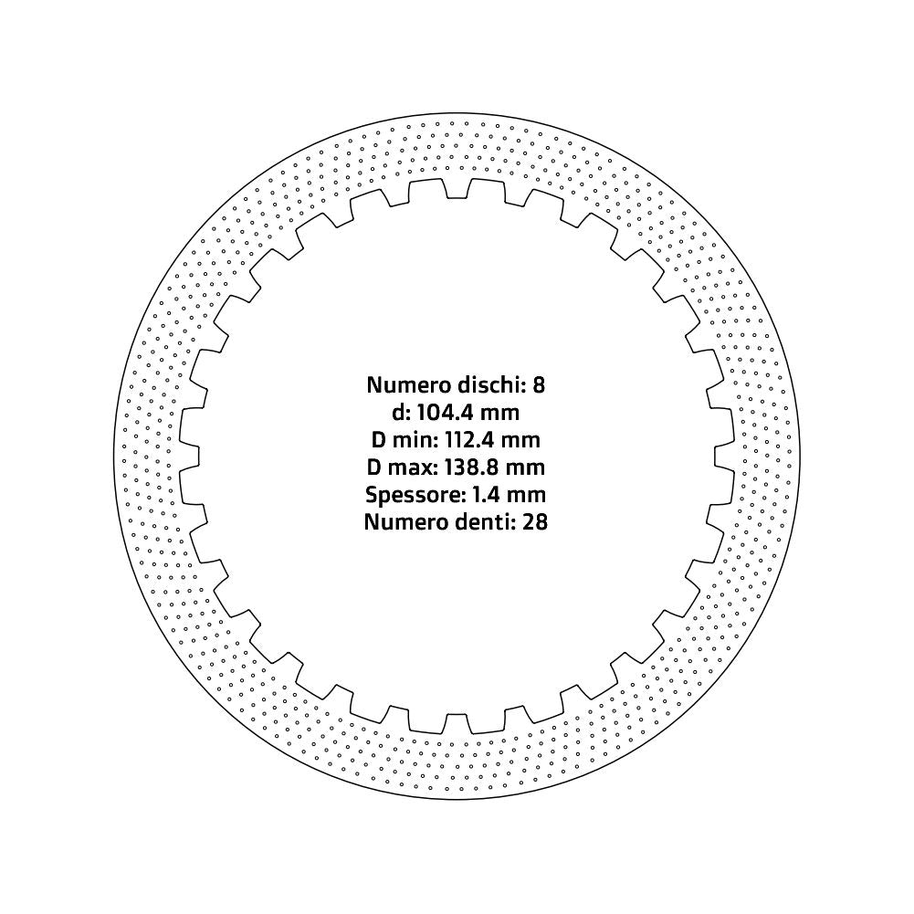 Dischi frizione guarniti NRTeam Ktm SX-F 450 07-11 - Serie acciaio
