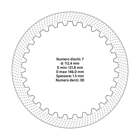 Dischi frizione guarniti NRTeam Kawasaki KX 250 92-08 - Serie acciaio