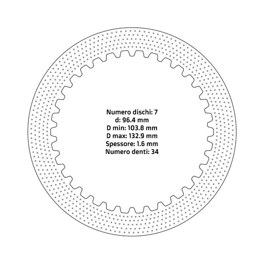 Dischi frizione guarniti NRTeam FANTIC  250 XEF 21-25 - Serie acciaio