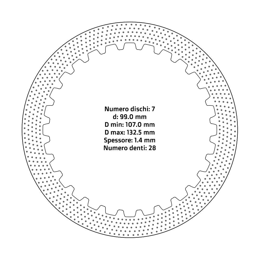 Dischi frizione guarniti NRTeam Suzuki RM 125 92-12 - Serie acciaio