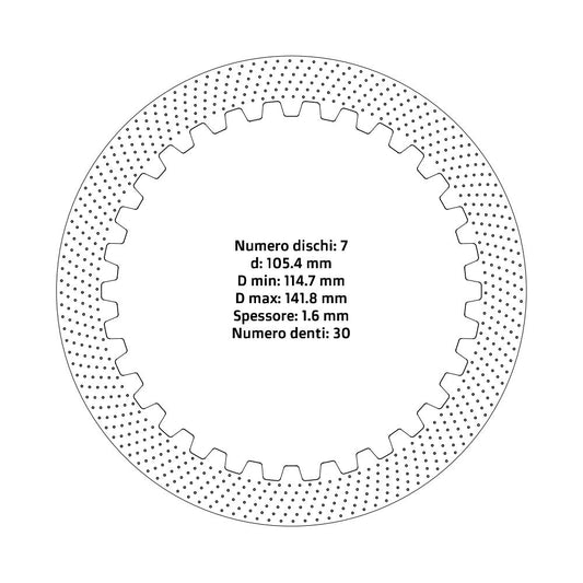 Dischi frizione guarniti NRTeam FANTIC  450 XXF 22-25 - Serie acciaio