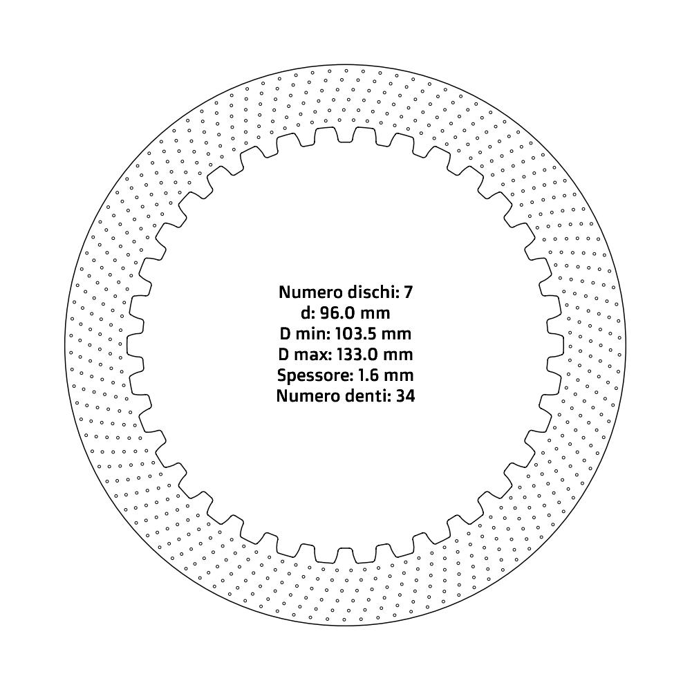 Dischi frizione guarniti NRTeam Suzuki RMZ 250 04-25 - Serie acciaio