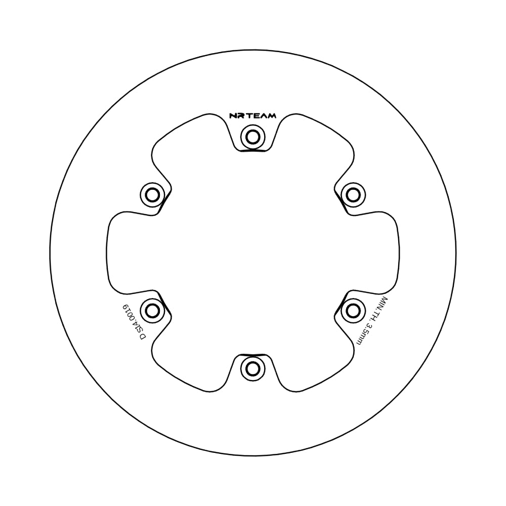 Disco freno posteriore pieno NRTeam Husaberg FE 501 13-14