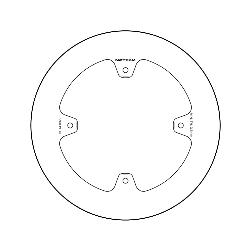 Disco freno posteriore pieno NRTeam Honda CRF 450R 02-25