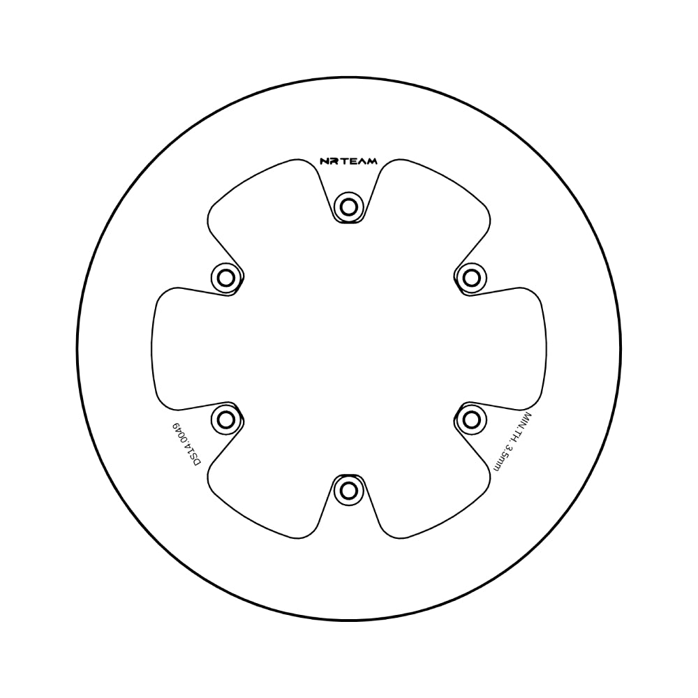 Disco freno posteriore pieno NRTeam Beta RR 480 15-25