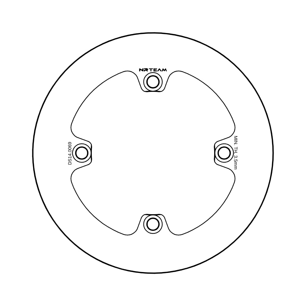 Disco freno posteriore pieno NRTeam Sherco 250 SE-R 14-25