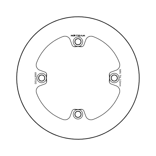 Disco freno posteriore pieno NRTeam Sherco 250 SE-R 14-25