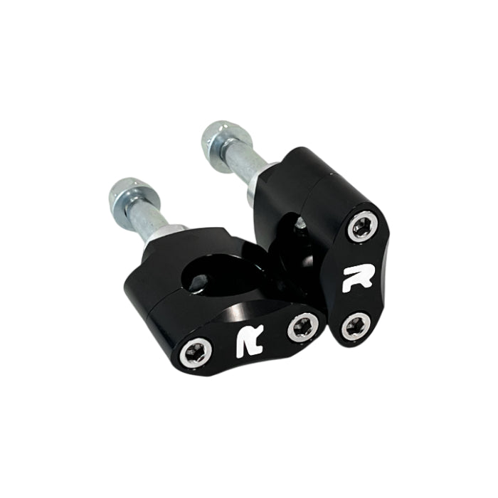 KIT ATTACCHI MANUBRIO 28.6 MM BASSI NERI - NRTEAM