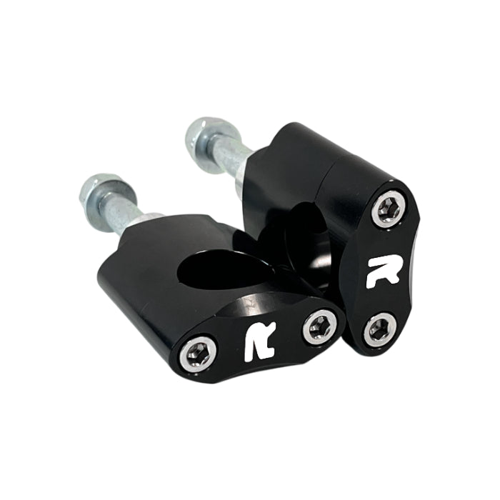 KIT ATTACCHI MANUBRIO 28.6 MM ALTI NERI - NRTEAM