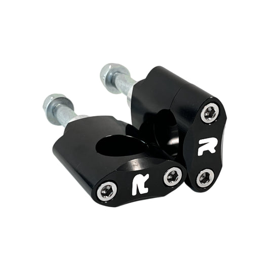 KIT ATTACCHI MANUBRIO 28.6 MM ALTI NERI - NRTEAM
