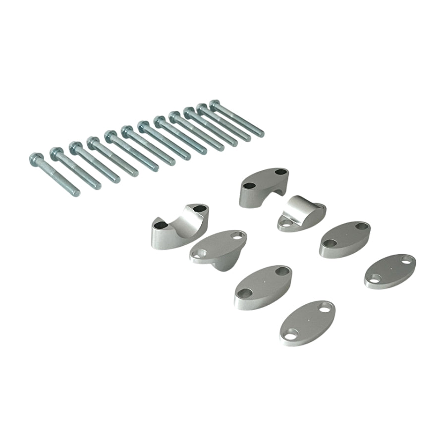 KIT RIALZI PER MANUBRIO 22 MM GRIGI - NRTEAM