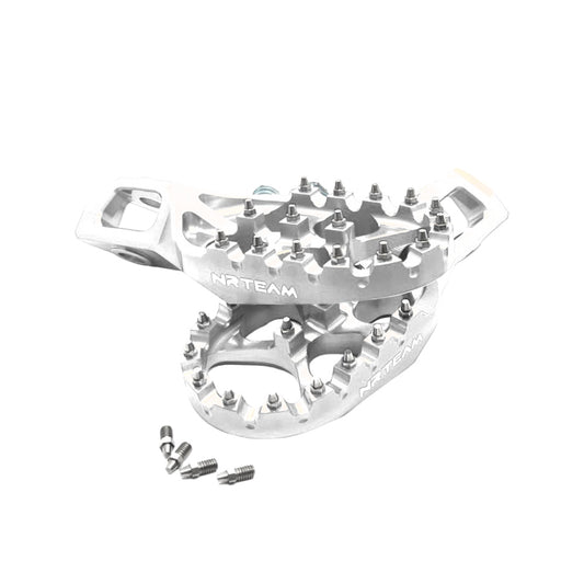 Coppia pedane Nrteam grigie in ergal Ktm SX-F 350 11-15