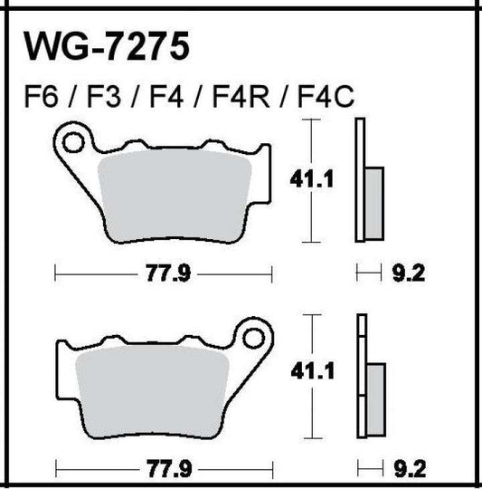 Pastiglie posteriori ceramic WRP Ktm EXC 300 99-03