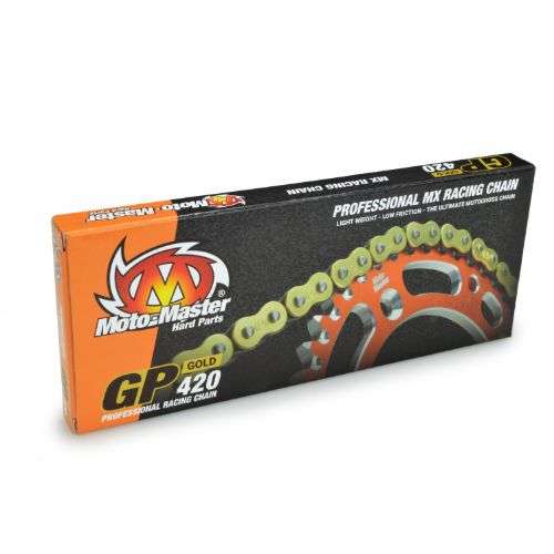 Catena MM passo 420 GP cross professionale senza O-RING 134 maglie - oro
