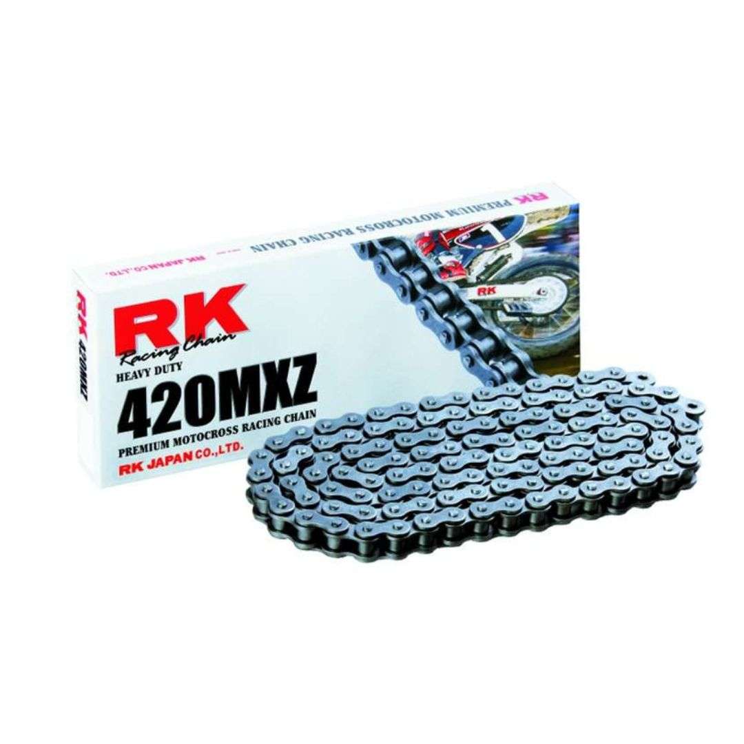 Catena RK passo 420 cross professionale senza O-RING 140 maglie - nera
