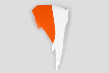 COPERCHIO-SCATOLA-FILTRO-COMPATIBILE-CON-KTM-SX-85--2013-2017-lato-sinistro-BIANCO-ARANCIO-999W