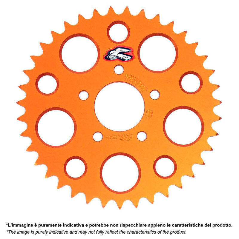 CORONA RENTHAL ERGAL ULTRALEGGERA KTM SX MINI 50 (14-23) 36 DENTI PASSO 415 ARANCIONE