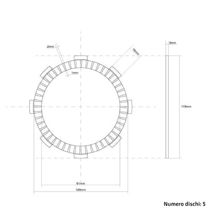 DISCHI FRIZIONE GUARNITI FCC HONDA CR 80 (84-02)