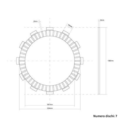 DISCHI FRIZIONE GUARNITI FCC HUSQVARNA TE 125 (14-16)