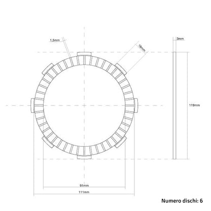 DISCHI FRIZIONE GUARNITI FCC KAWASAKI KX 85 (01-25)