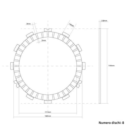 DISCHI FRIZIONE GUARNITI FCC KAWASAKI KXF 250 (04-20)