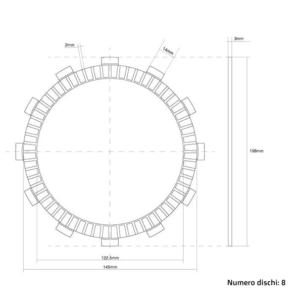 Dischi frizione guarniti FCC Suzuki RMZ 450 05-25