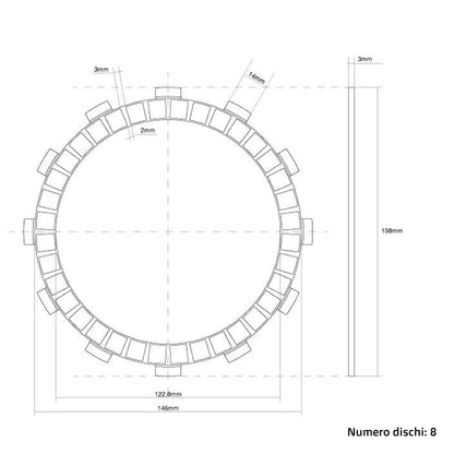 DISCHI FRIZIONE GUARNITI FCC SUZUKI RM 250 (96-02)