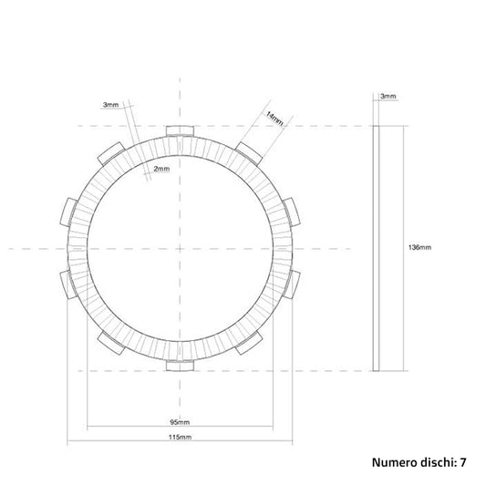 Dischi frizione guarniti FCC Yamaha YZ 85 02-25