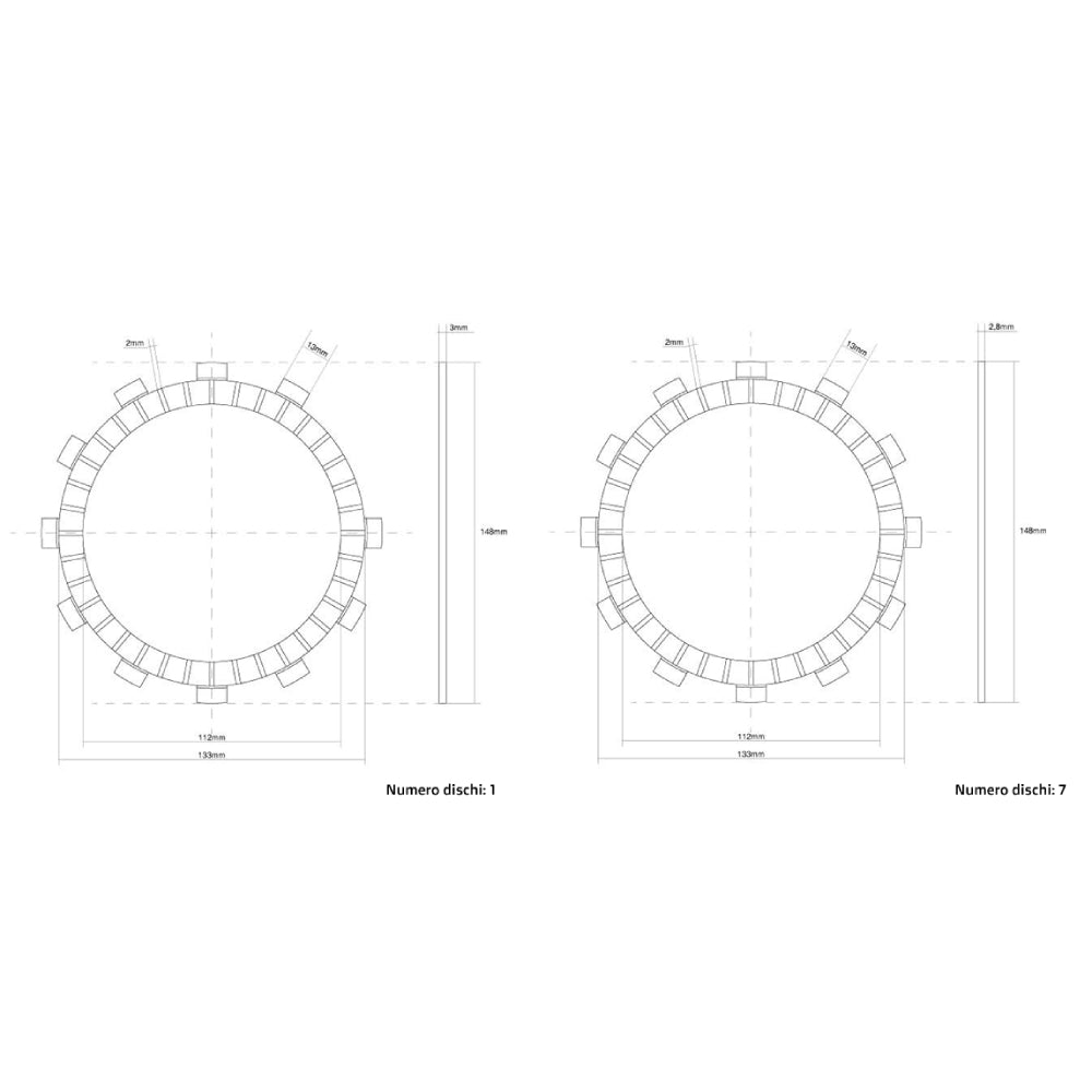 Dischi frizione guarniti FCC Yamaha YZF 400 98-99